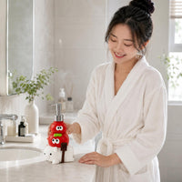Pig-Shaped Soap Dispenser Red and White Pig Soap Bottle 200 Ml for Washbasin