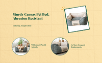 Orthopedic Dog Bed Canvas Pet Sofa
Comfortable Support Couch