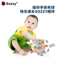 Sozzy Baby Rattle and Teether Toy for Grasping and Soothing