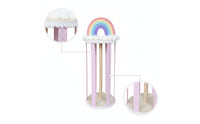 Hair Clip Storage Rack Tabletop Hair Clip Stand Barrette Holder Rainbow Pastel for Girls, Nursery, Bedroom