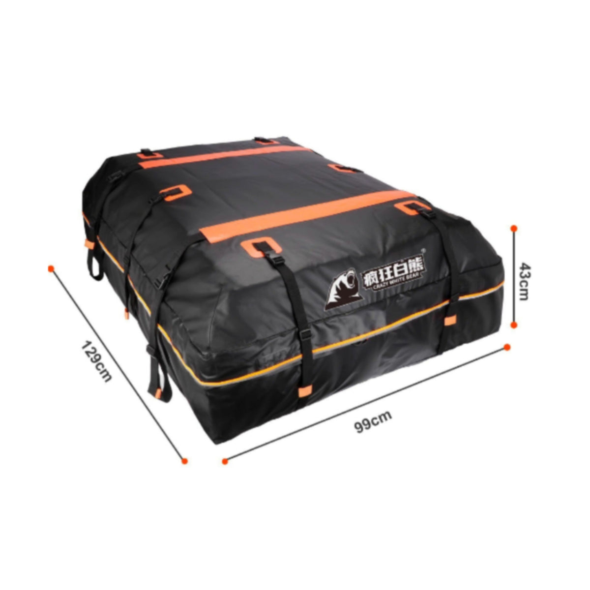 Waterproof Roof Bag Sunproof Car Roof Cargo Bag Easy to Install for Camping