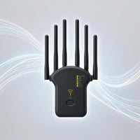 External Antennas 6-Antenna Repeater WPS Button Wall-Mounted Extender Compact Range Extender Rounded Body