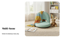 Japanese type Foldable rearrest Lounger Space-Saving Adjustable rearrest Lounger High-Resilience Foam woven-mat Seat Removable cleanable Cover for Children, Students, Meditators, Dorm Room, Bay window nook, Bedroom, Balcony