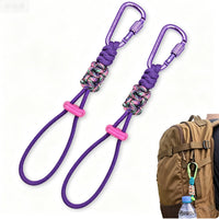 2-Pack Water Bottle Strap with Buckle, Adjustable Hand Strap for Backpacks and Belts