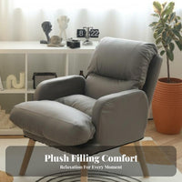 Reclining Armchair with Ottoman Multi-Position Recline Armchair and Ottoman Set Long-Lasting Textile High Weight Capacity
