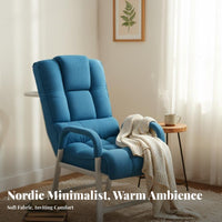 Padded Folding Lounger Foldable Design Recliner Adjustable Spine Supportrest Multi-Position Locking for Office Workers, Bedroom