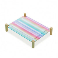 Elevated Pet Lounger with Wooden Frame Portable Elevated Pet Comfortable Bed Suspended for Cats, Dogs