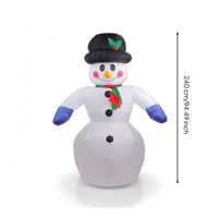Inflatable Snowman Yard Snowman with Scarf Christmas Decoration Lawn Lightweight for Storefront