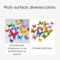 3D Butterfly Wall Decals, Creative Home Decor, Fridge Magnet