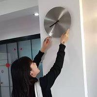 Round Metal Wall Clock with Industrial Style