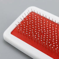 Cat Brush and Dog Brush with Guarded Tips for Long Hair, Professional Slicker Brush with 10x13cm Square Brush Head, Pet Styling Comb Bundle