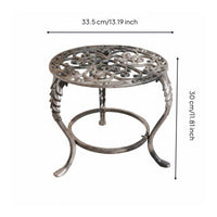 Cast Iron Plant Stand Indoor Outdoor Use Vintage Cast Iron Plant Stand Weather Resistant Classic Style Flower Pot Holder for Living Room, Balcony