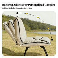 Foldable Handbag Chair Lightweight Collapsible Armchair Heavy-Duty Frame