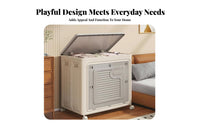 Rolling Storage Bin Large Capacity Wheeled Toy Barrel sturdyDuty for children' Room