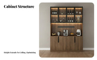 Beverage Cabinet Sideboard Light Luxury Living Space Design Room Display Cabinet Multi-Functional Sideboard with Drawers for Entertainers, Homeowners