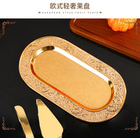 Elegant European-style Gold Fruit Bowl