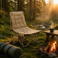 Portable Camping Recliner Adjustable Recline Outdoor Seating for Office, Anglers