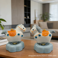Ceramic Rotating Horse Desk Ornament