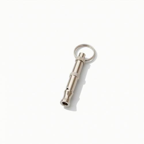 Stainless Steel Whistle Compact Whistle with Keyring Silent for Pet Owners