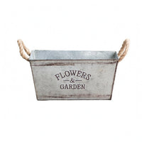 Galvanized Planter Bucket Decorative Plant Container Tabletop