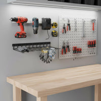 Heavy Duty Drill Holder Rack Space Saving Power Tool Organizer Easy to Install for Garage