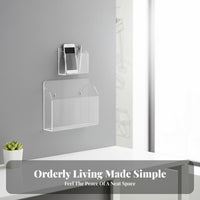 Multicompartment Phone Cabinet Transparent Design vertical surfaceMounted Box Space-Saving