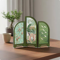Acrylic Folding Screen Oriental Design Mini Folding Screen Eco-Friendly Material