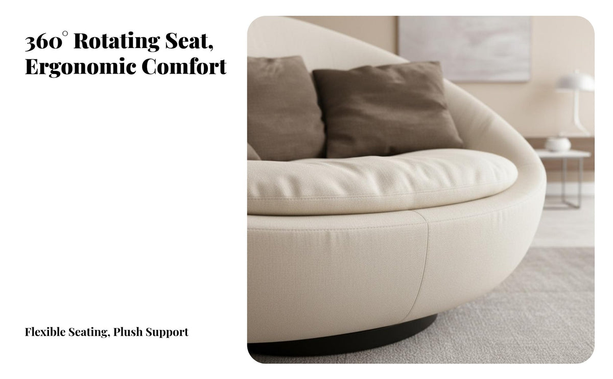 rotate Function enveloping Chair Modern aesthetic Single Sofa Enveloping Design Living Room Seating Deep Seat for Homeowners, Students, Office Workers, Lounge Aregardinga, Bedroom, perusing alcove