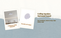 Flush mount ceiling speaker for surround sound