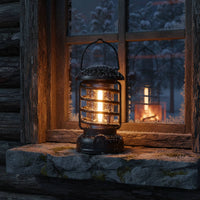 Dual-Power Power Supply Retro Camping Lantern Vintage Design LED Lantern Portable Hanging Camp Light for Emergency
