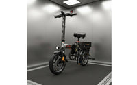 Powerful Brushless Engine Foldable Electric Bike Shock Absorption System Folding Electric Bike Aluminum Alloy Frame Fast Charging for Designated Drivers, Commuters