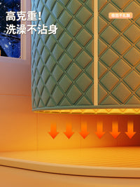 新款洗澡浴罩帐篷冬季保暖浴帐干湿分离夹棉浴帘冬天洗澡不冷神器