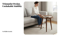 3-Legged Round Side Table Minimalist Design Nightstand Space-Saving for Students