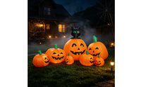 Yard Inflatable Cat on Pumpkin Outdoor Inflatable Pumpkin with Cat Holiday Lighted