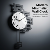 Modern Minimalist Wall Clock, Silent Sweep Movement, Decorative Art Piece, Battery Operated Timepiece, Living Room Decor