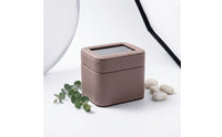 Watch Box with Window PU Leather 2-Slot Watch Box Storage Holder Compact Portable for Travelers, Dresser, Nightstand