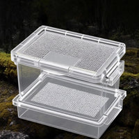 Mealworm Sifting Container Easy to Clean Multi-Layer Keeper Ventilated Live Food Box for Reptile Owners, Outdoor Observation