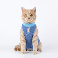 Cat Surgery Suit and Dog Surgery Suit, Four-Legged Anti-Licking Design with Pull-on Closure, Post Surgery Clothing for Cats and Dogs Recovery