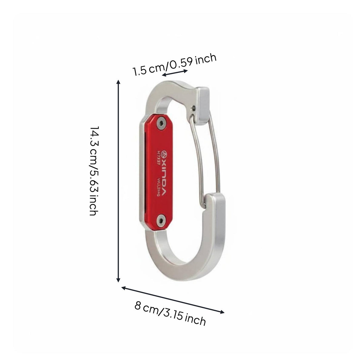 Harness Tool Holder Lightweight Climbing Gear Clip Aircraft-Grade Aluminum Carabiner Gear Clip for High Work