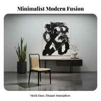 Upholstered Chair with Curved Backrest Nordic design Upholstered Wooden Side Chair Easy Assembly Multifunctional for Dining Room