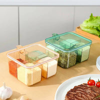 Transparent Seasoning Jar Spoon Included Sealed Condiment Container