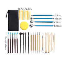 38 Pieces Multi-Purpose 38 Piece Clay Modeling Kit Includes Storage Case Synthetic Clay Tool Set Long-Lasting Materials Ceramic Sculpting Tool Kit Comfortable Handling for Artists, Beginners, Students, Art Studio, Classroom