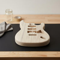 Handmade Unfinished Electric Guitar Body DIY Friendly Basswood Guitar Body Paintable Musical Instrument Part for Luthiers, Workshop