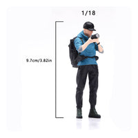 Photographer Miniature Scene Figure Hand-Painted for Desktop Decoration