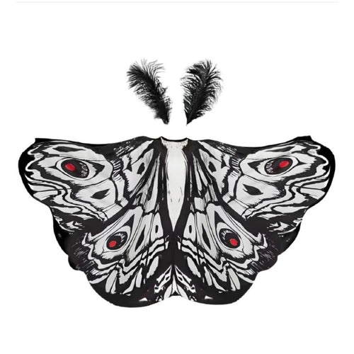 Moth Cape with Antennae Lightweight Accessory Comfortable Apparel for Cosplay