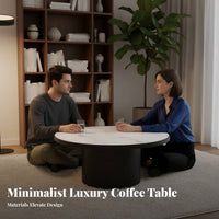 2 Pieces Space-Saving Nesting circular tables Sintered Stsingle Top Nesting Table Set Modern Minimalist & design Living Room Furniture Multi-Functional for Apartment Dwellers, homeowners, Interior Designers, Small areas, Lounge Area, Office, Bedroom