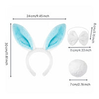 Cuddly Hare Ears Headband Comfortable Fit Bunny Ears Headband Universal Fit Soft Hare Ear Headpiece for Kids, Easter, Halloween
