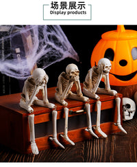 Halloween Skeleton Resin Figurine Set - Hear No Evil, See No Evil, Speak No Evil