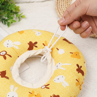 Soft Cat Cone Recovery with Cartoon Pattern, Soft Recovery Device After Surgery to Stop Licking, Drawstring Anti Bite Cat Recovery for Kittens