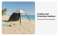 Quick Setup Ventilated Beach Tent Easy Set up uncoveredFront Beach Tent Spacious Sun Shelter 360° Ventilation for Beachon the Moveers, Families, Fishing, Camping, Picnic, Backyard